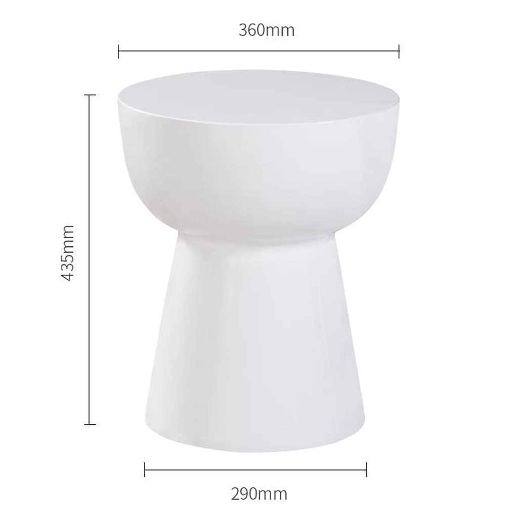 Creative Speide Petite Table Ronde Sofa Table d'appoint Mobile Moderne Moderne Chambre Chambre à Coucher Chambre à Coucher de Chevet Femme Petite Table Ronde(Bianco)