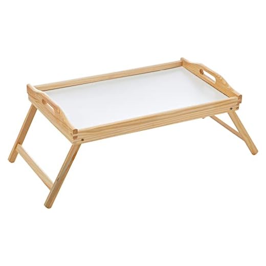 Mesa para Cama de Madera, Marrón, 50x30x24.5 cm