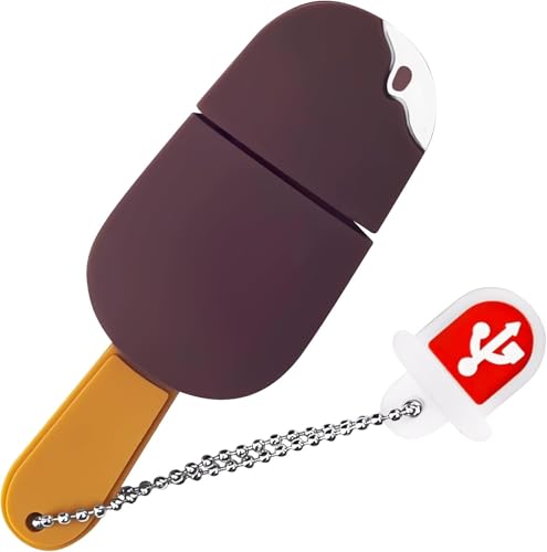 BORLTER CLAMP Clé USB 128 Go en Forme de Sucette Glacée, Amusante et Mignonne Mémoire Stick USB Flash Drive Cadeau pour Stockage de Données Externe