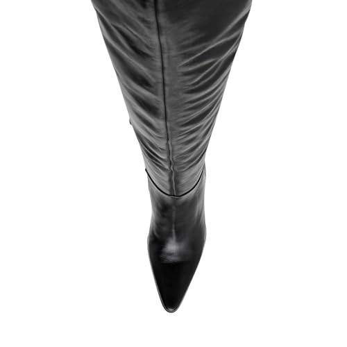 Steve Madden Steve Madden Women's Bramble Knee High, Black Leather, 8