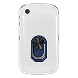 UOGNADGD Coque Flexible + Support à Anneau Compatible avec Blackberry 8520 Curve Housse Antichoc pour Téléphone avec Support Magnétique Style Méca (Blanc + Bleu)