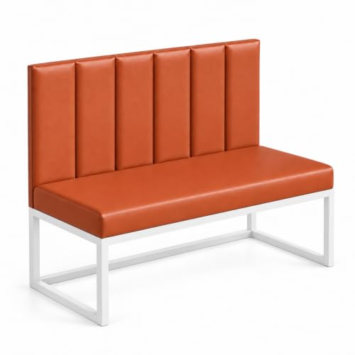 Restaurant Booth Seating, Upholstered Bench with Back, 59in