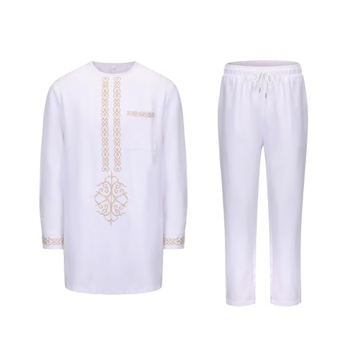 Abaya homme de qualité supérieure aux finitions broderies arabes - 6