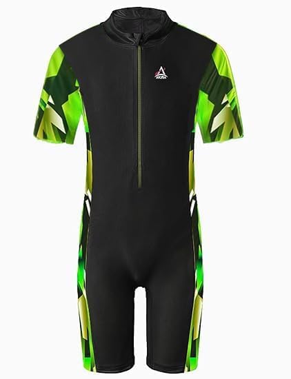 AKIBA Girls/Kids Swimming WEAR/Suit/Costume with Stretchable Fabric,HIGH Level of UV Protection Comfort and Flexible for Cycling, Aerobics, Diving,and Skating-image-15