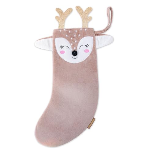 Papierdrachen Weihnachtsstrumpf Reh- Socke aus Samt - zum...