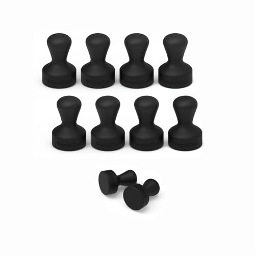 SMARTCOOL-Black-10-Pack-Strong-Silicone-Push-Pin-Magnets-Anti-Scratch-Fridge-Magnets-Small-Push-Pin-Magnets-Magnets-for-Refrigerator-Whiteboard-Kitchen-School