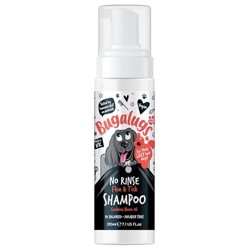 Flea and Tick Dog Shampoo by Bugalugs Works on Smelly Puppies & Dogs Contains Neem Oil PH Balanced Vegan Used by Professional Groom