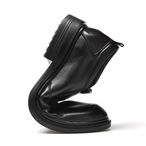 Dress Formal Shoes for Men Casual Prom Classic Slip On Top-Grain Leather Slip Resistant Low Top Rubber Sole Non Slip Office Pointed Toe2