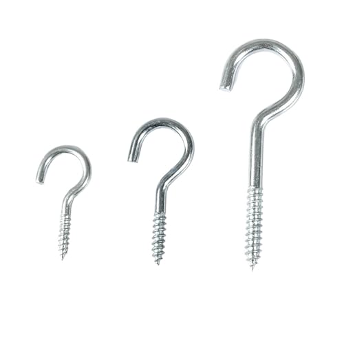 C字型開口部シープアイフックネジ 1# 2# 3# 4# 5# 6# 8# 10# 12# 14# 16# 疑問符天井ネジ ランプライト用(No.6 Large 20pcs)