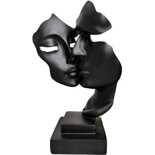 PIGPIGFLY Doppelgesichtige Schwarz Statue,Deko Figuren,Deko Wohnz...