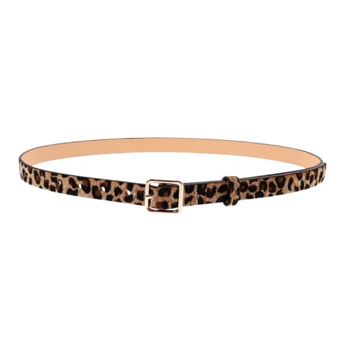GALPADA Belt Belt Leopard Belts for Pants Leather Belts for Pu Leather Belts Miss Decorate Fashion, 105*3.3cm