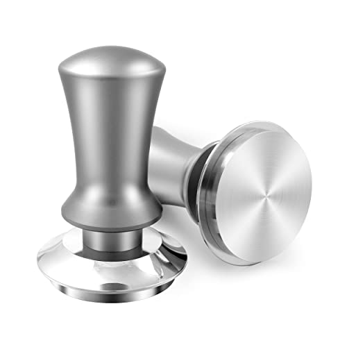 K Cool Coffee Tamper, Espresso Tamper, Premium Barista Tamper With Calibrated Spring, 100% Flat Stainless Steel Base Tamper For Espresso Coffee Machine (51Mm, Silver) #TOP5