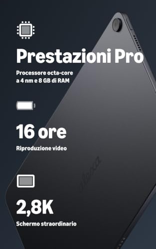 Nuovo Amazon Alexa Tablet 12 Pro, 8 GB di RAM, 128 GB, straordinario schermo 2,8K da 12″, batteria che dura tutto il giorno, con Google Play, progettato per Alexa+, Grafite
