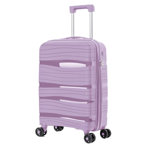 ARTREE Maletas de Viaje Cabina - Trolley Rígida Polipropileno con 4 Ruedas Giratorias y Cierre de Combinación - Maleta Cabina Prácticas y Ligeras 55x40x20cm, 40L (Lila) ARTREE Maletas de Viaje Cabina - Trolley Rígida Polipropileno con 4 Ruedas Giratorias y Cierre de Combinación - Maleta Cabina Prácticas y Ligeras 55x40x20cm, 40L (Lila)