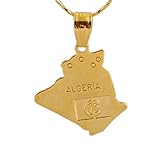 algerien karte oran Materialien: Anhänger aus hochwertigem, vergoldetem / platiniertem Kupfer, Halskette aus Edelstahl, glänzendes Hochglanzfinish, lange haltbar, Haut nie grün.Anhängergröße: 22x32mm Kettenlänge: 50cm.Verpackung inklusive: 1Stk. Anhänger und Halskette .