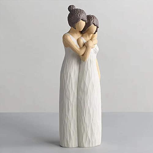 Butiliveen Mother And Daughter Figurines, Mother Daughter Hugging Figurine Statues, Mother Daughter Gifts, Gifts For Mom From Daughter, Home Bedroom Living Room Tabletop Shelf Decor #TOP3