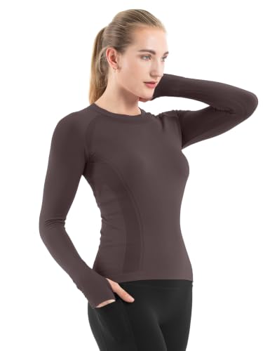 Image of MathCat Seamless Long Sleeve Workout Tops for Women