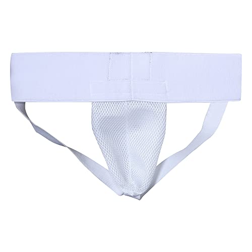 Dallx Men Athletic Supporter Jockstraps For Underwear With Removable Flex Shield Cup (White, Large) #TOP5