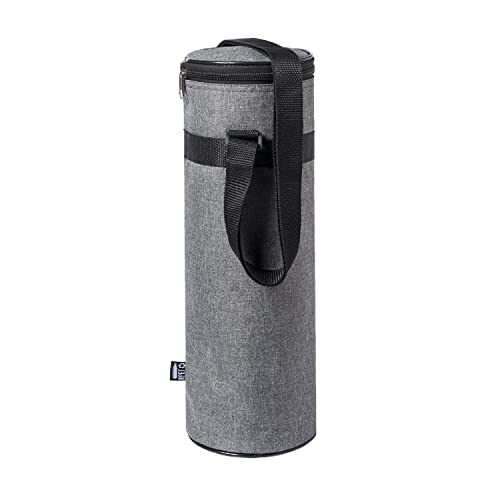 TIENDA EURASIA - Nevera de Tela Portatil | Botellas de 1,5 litros | Interior Isotermo | Cierre con Cremallera | Cinta de Hombro Ajustable | Base Reforzada | Tamaño Botella - Ø11 x 35 cm