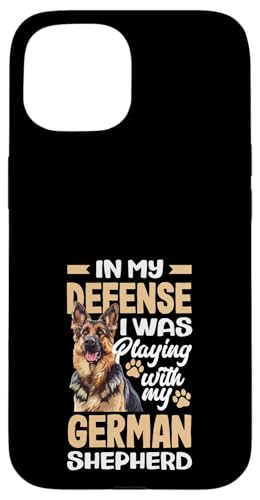 Zu Meiner Verdeidigung War Mit Meinem Schaferhund Spielen �X�}�z�P�[�X iPhone 15 �p