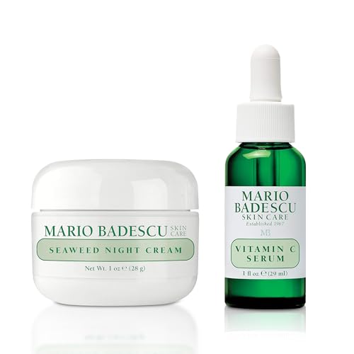 Mario Badescu Seaweed Night Cream for Women Anti Aging Oil-Free Moisturizer with Collagen &amp; Sodium Hyaluronate, Ideal for Combination