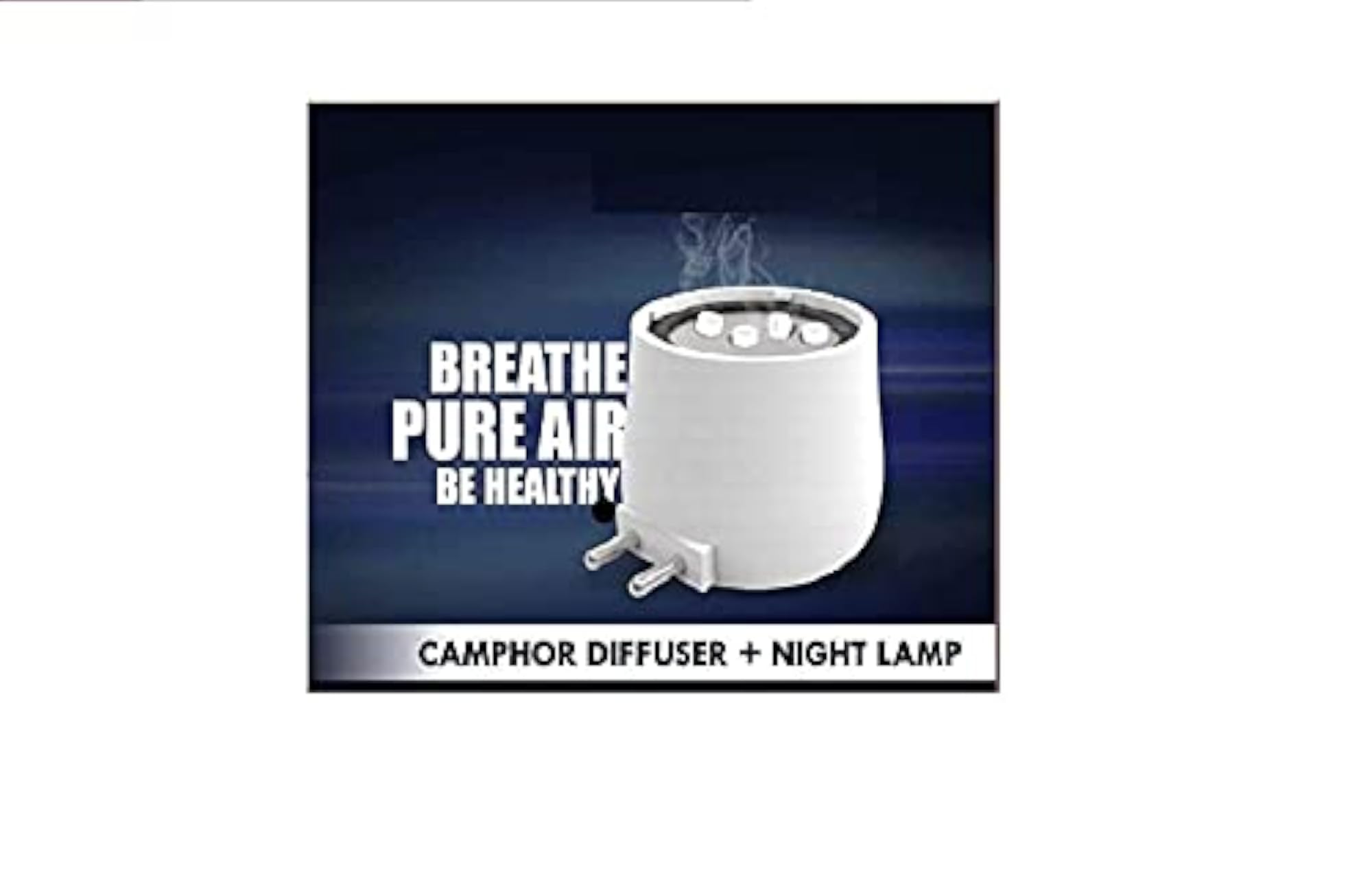 Beautiful Plastic Aroma Diffuser Kapoor Dani with Night Lamp, White LED