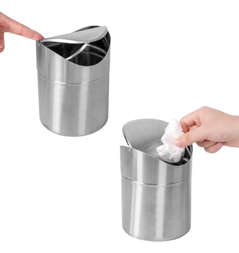 Mini Lixeira Basculante Inox Swing