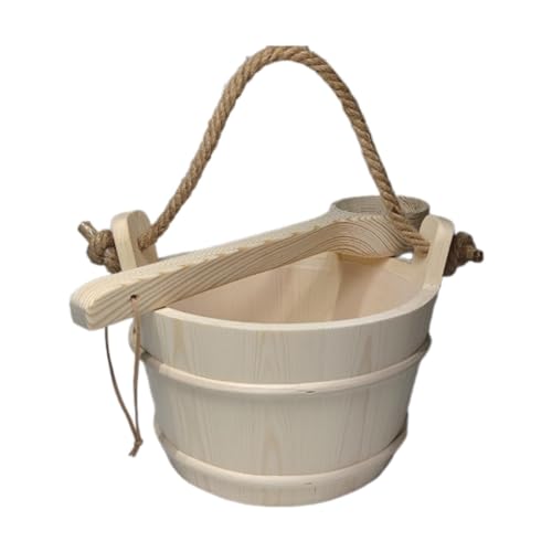 Whtkoph 6L Sauna Bucket and Ladle with Handle Multifunctional Sauna Accessories Storage