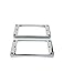 Guyker 2Pcs Pickup Mounting Rings for Humbucker – Metal Bridge and Neck Pickups Cover Frame Curved Set Replacement Electric Guitar or Bass (Chrome)