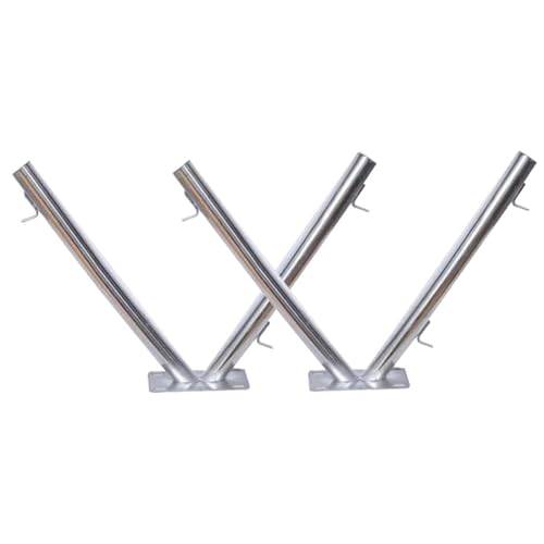 Rygcrud Razor Barbed Wire Bracket - Welding V-Bracket for Anti-Theft Barb Wire Extension, Roll Concertina Garden Fence Wire Fixing(Silver-c)