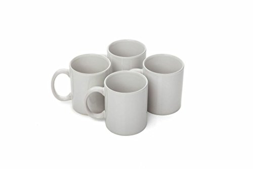Haden 4PC Mug Set White Stoneware Microwave & Dishwasher Safe Durable 12oz