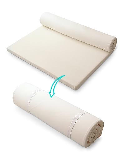 Lista de Colchones Delgados - solo los mejores. 42 Sleep & Life Colchón de Alta resiliencia Semi Doble colchón Delgado Delgado y Delgado Suave Que no daña el colchón Suave Evita Que se resbale, Lavable Ropa de Cama de 3 cm de...