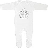 Poppers sin níquel Azeeda 6-12 Meses \'Cesta de Picnic\' Bebé Peleles para Dormir/Pijama (SS00021693)