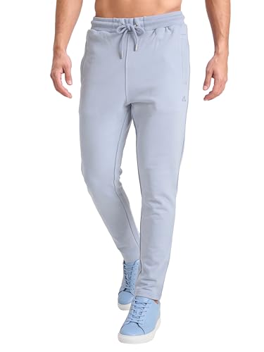 Image of Clans & Hans Men's 100% Pure Cotton Regular Fit Mid Rise Track Pant with Zipper Side Pockets and Back Pocket | Casual Gym Jogging Lounge Wear