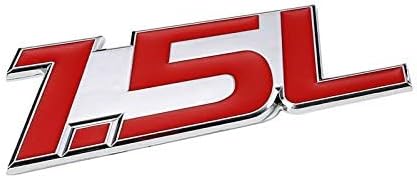 UrMarketOutlet 1.5L Red/Chrome Aluminum Alloy Auto Trunk Door Fender Bumper Badge Decal Emblem Adhesive Tape Sticker