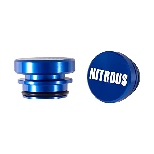 Image of Aokin Cigarette Lighter Cover, Aluminum Dustproof Car Cigarette Lighter Plug Parts Auto Accessories Fits Most Vehicles, Autos, Trucks, Boats Standard 12 Volt Power Source, Nitrous Blue