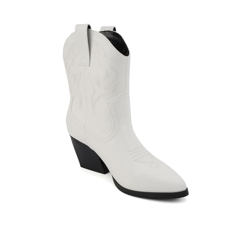 Image of Soda inchBLAZING inch ~ Women Western Bootie Pointe Toe with Low Heel (Wide Fit Available)