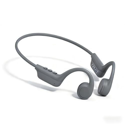 Vulxovt 2026 Bone Conduction Headphones, Bluetooth 6.0 Open Ear Headphones，Wireless Sports Earphones IPX5 Waterproof, 10H Long Battery Life Playtime for Running，Cycling，Gym (Gray)