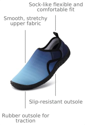 Image of WHITIN Kids Shore Explorer Water Shoes | Boys /Girl Barefoot Aqua Socks Z1K2 | Easy to Put on & Take off, Beach Exploration, Sand Walking, Breathable & Quick-drying, Pool Anti-Slip Grip, Toe Protection
