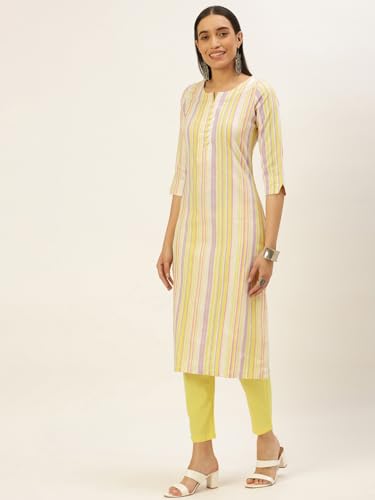Image of Saanjh Women Printed Regular Kurta with Trousers || Kurta Set for Women || Suit Set