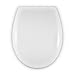 Tapa Wc Forma O Universal - Bisagra Ajustable - Fácil Instalación y Limpieza - Asiento Inodoro Muy Resistente - Blanco - 43 x 36 x 5,5 cm