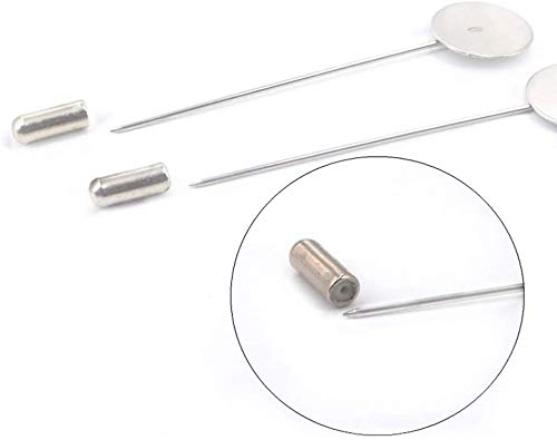 Set 24 Spille Da Bavero Tonde In Acciaio Inox - Per Cappelli, Camicie E Fai Da Te