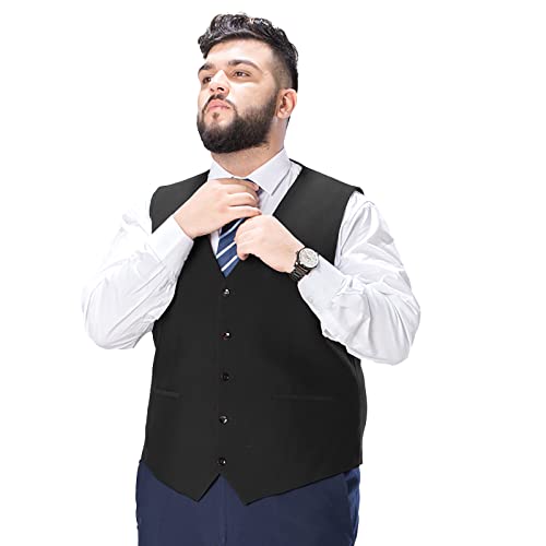 GATMSTZ Mens Suit Vest for Big Tall Formal Fit Business or Casual