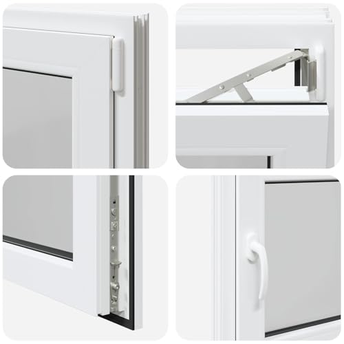 Fenêtre de sous-sol RISOR 80x50 cm en PVC blanc avec double vitrage isolant - 7