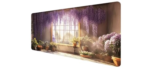 Tapis de souris gaming antidérapant améliore précision vitesse 1000x500x3 mm fleur