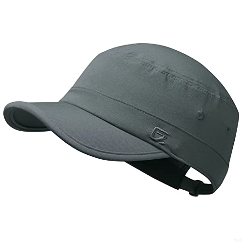 GADIEMKENSD-Stretch-Army-Cap-Sport-Military-Hats-Flat-Top-Short-Bill-Breathable