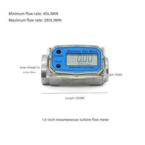 Débitmètre eau 1.5 inch électronique à écran LCD de haute précision - 3