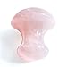 Jovivi Handmade Natural Rose Quartz Gua Sha Scraping Massage Tool, Mushroom Shape Guasha Board for Spa Relaxing Meditation Massage
