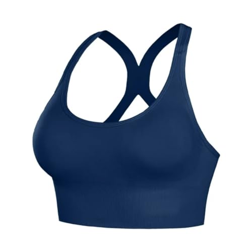 GLAMORAS Women's Nylon Spandex Padded Non Wired Racer Back Sports Bra for Gym, Cardio, Zumba and Yoga | Everyday Active Wear for Girls | Size M to 2XL