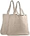 Reusable Grocery Canvas Bag, 2 PACK, 19" x 15" - Durable with double stitch, two sturdy shoulder straps to handle heavy groceries. Canvas tote grocery bags make a great solution for grocery shopping.